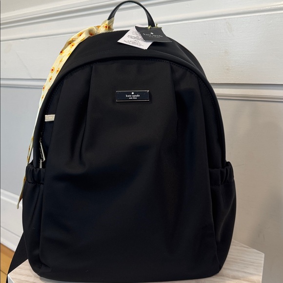 Kate Spade Bag Carter Large Nylon Black Backpack - Picture 3 of 17